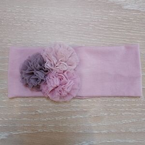 Handmade Charming Pink and Purple Floral Kids Headband